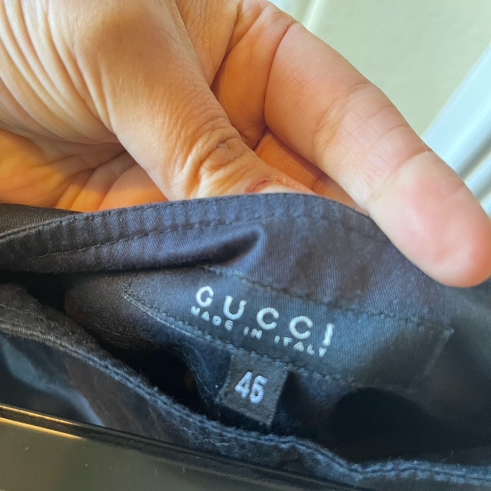 Gucci Black Designer Pencil Skirt